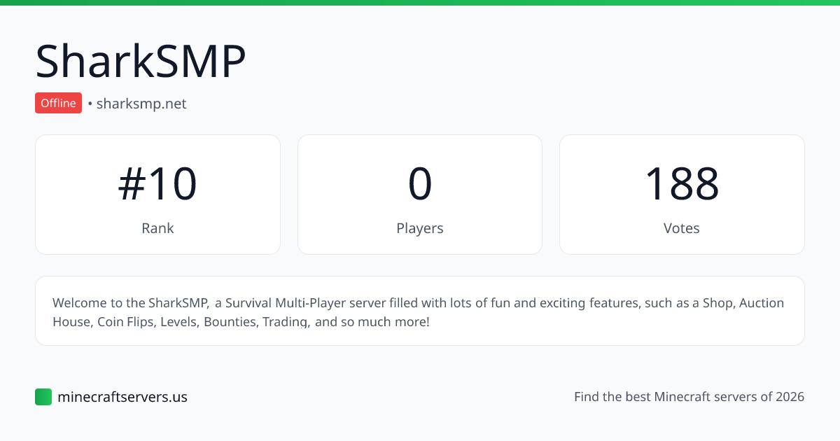 SharkSMP | Minecraft Server List